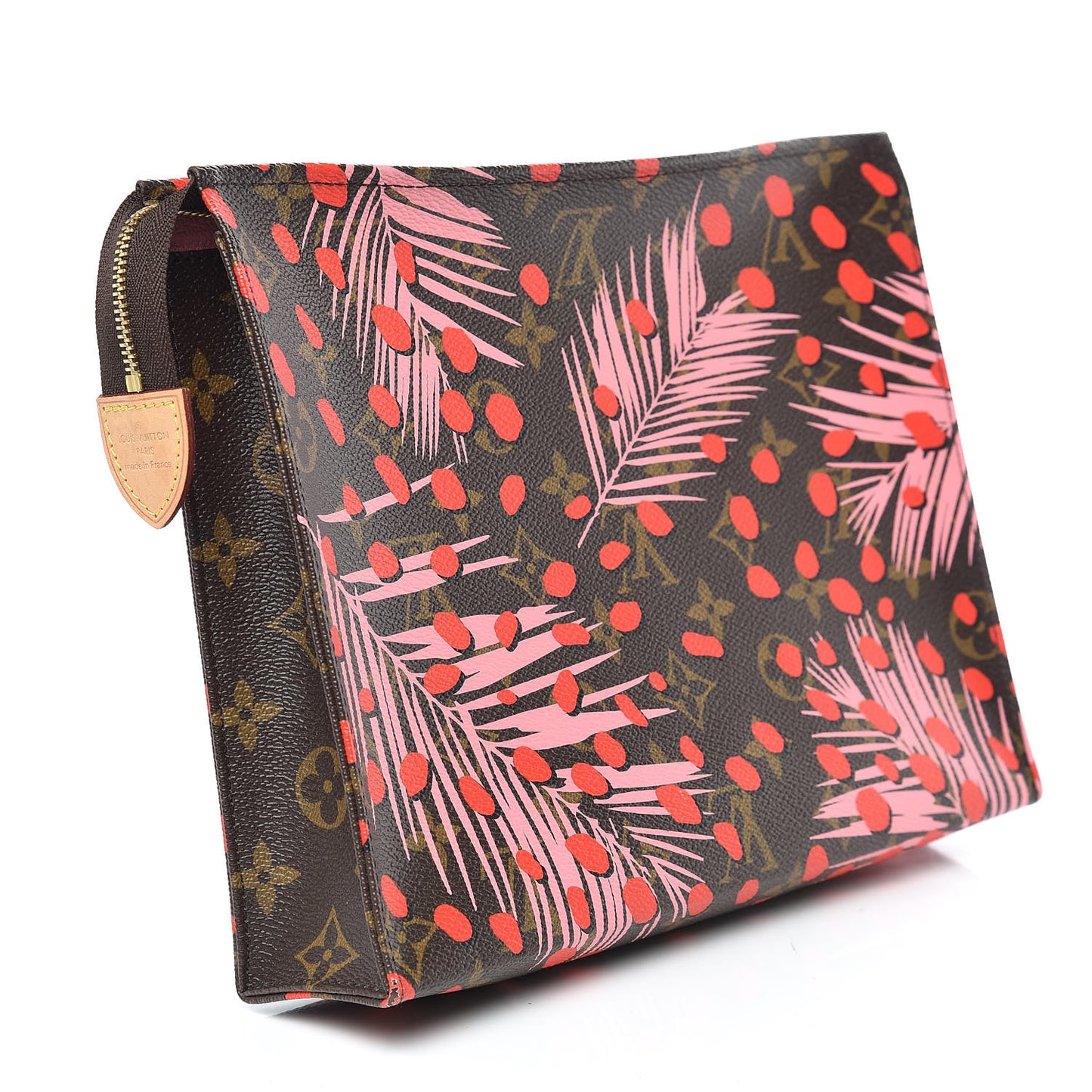 Monogram Jungle Dots Toiletry Pouch 26 Sugar Pink Poppy