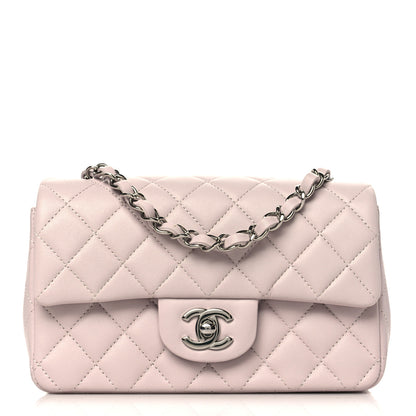 Chanel Lambskin Quilted Mini Rectangular Flap Light Purple 1 of 8
