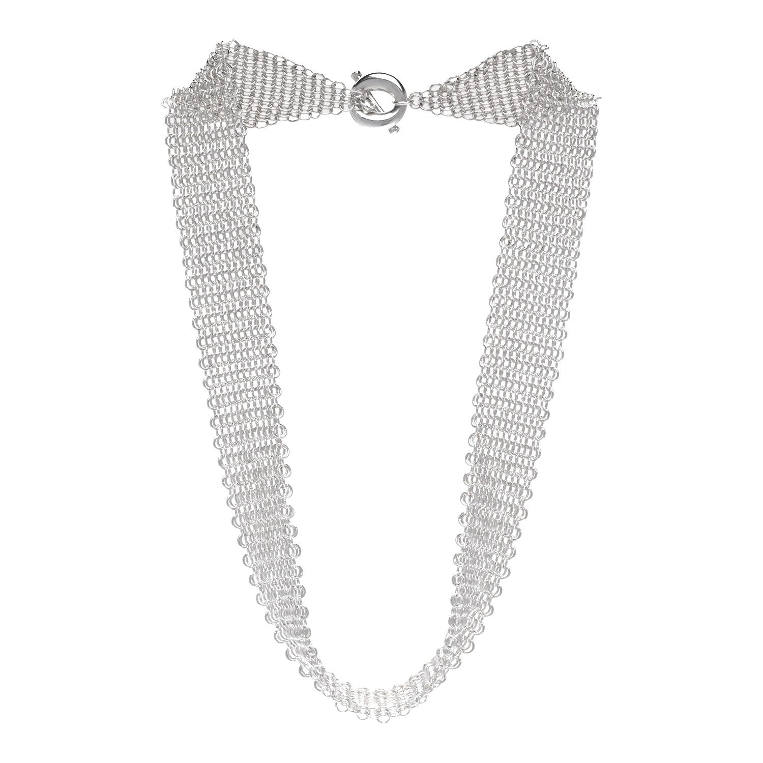 Tiffany Sterling Silver Elsa Peretti Mesh Necklace 3 of 6