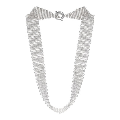 Tiffany Sterling Silver Elsa Peretti Mesh Necklace 3 of 6