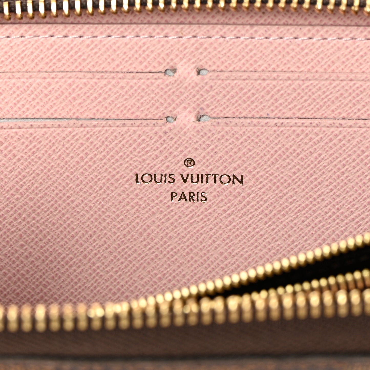 Damier Ebene Clemence Wallet Rose Ballerine