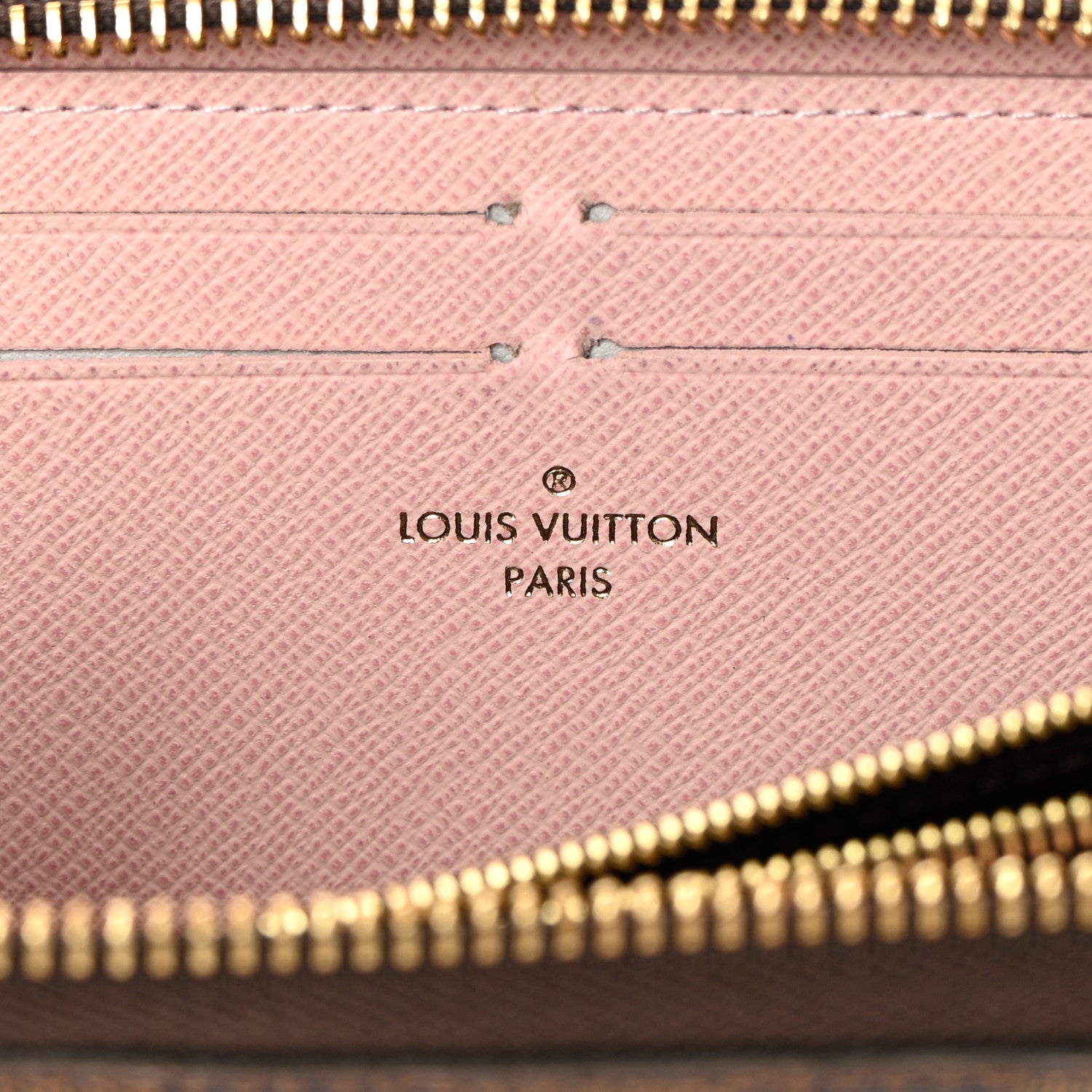 Louis Vuitton Damier Ebene Clemence Wallet Rose Ballerine 6 of 13