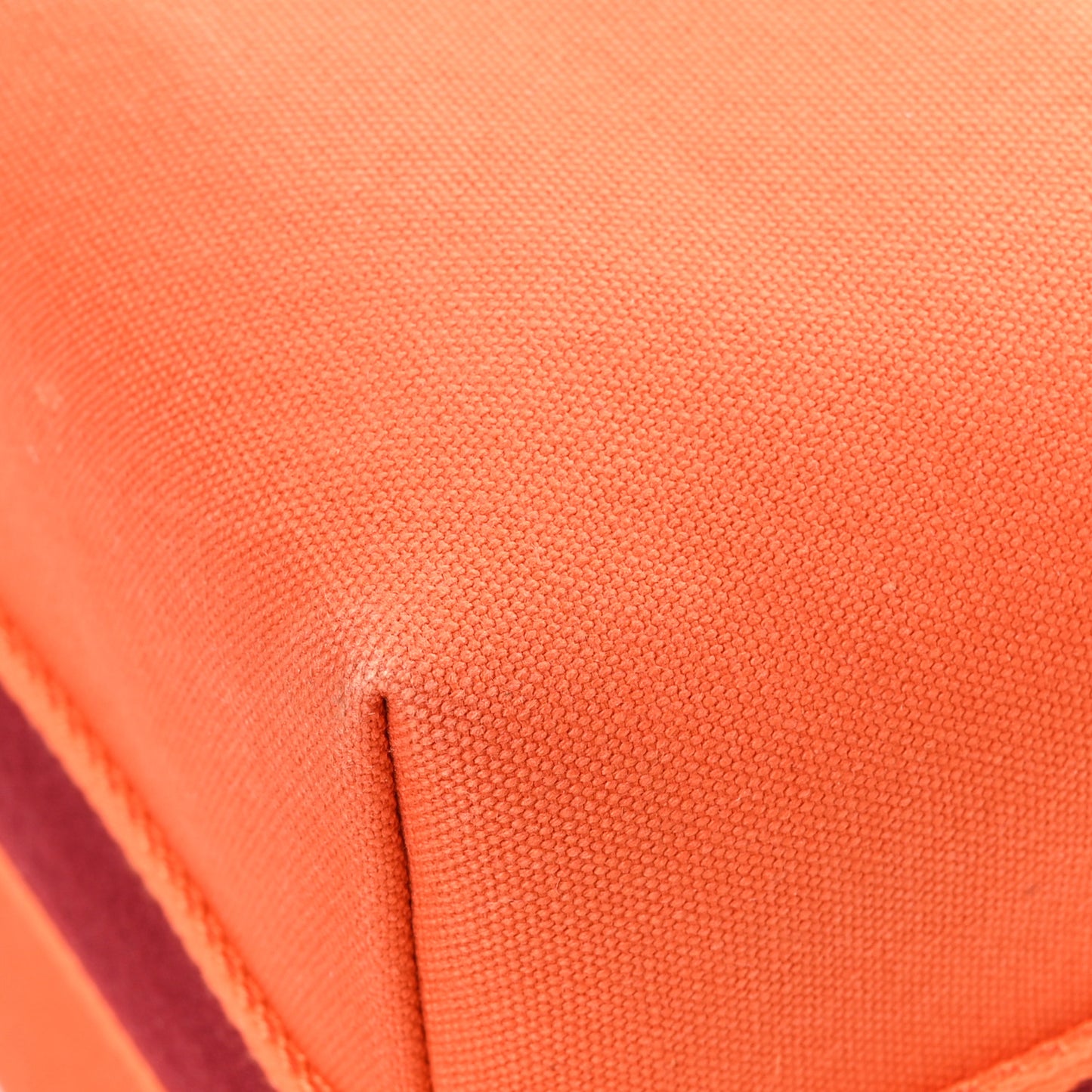 Canvas Large Bride-A-Brac Pouch Orange Feu Burgundy