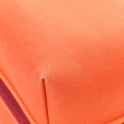 Hermes Canvas Large Bride-A-Brac Pouch Orange Feu Burgundy 11 of 11
