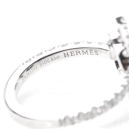 Hermes 18K White Gold Diamond Finesse Ring 53 6.25 5 of 6