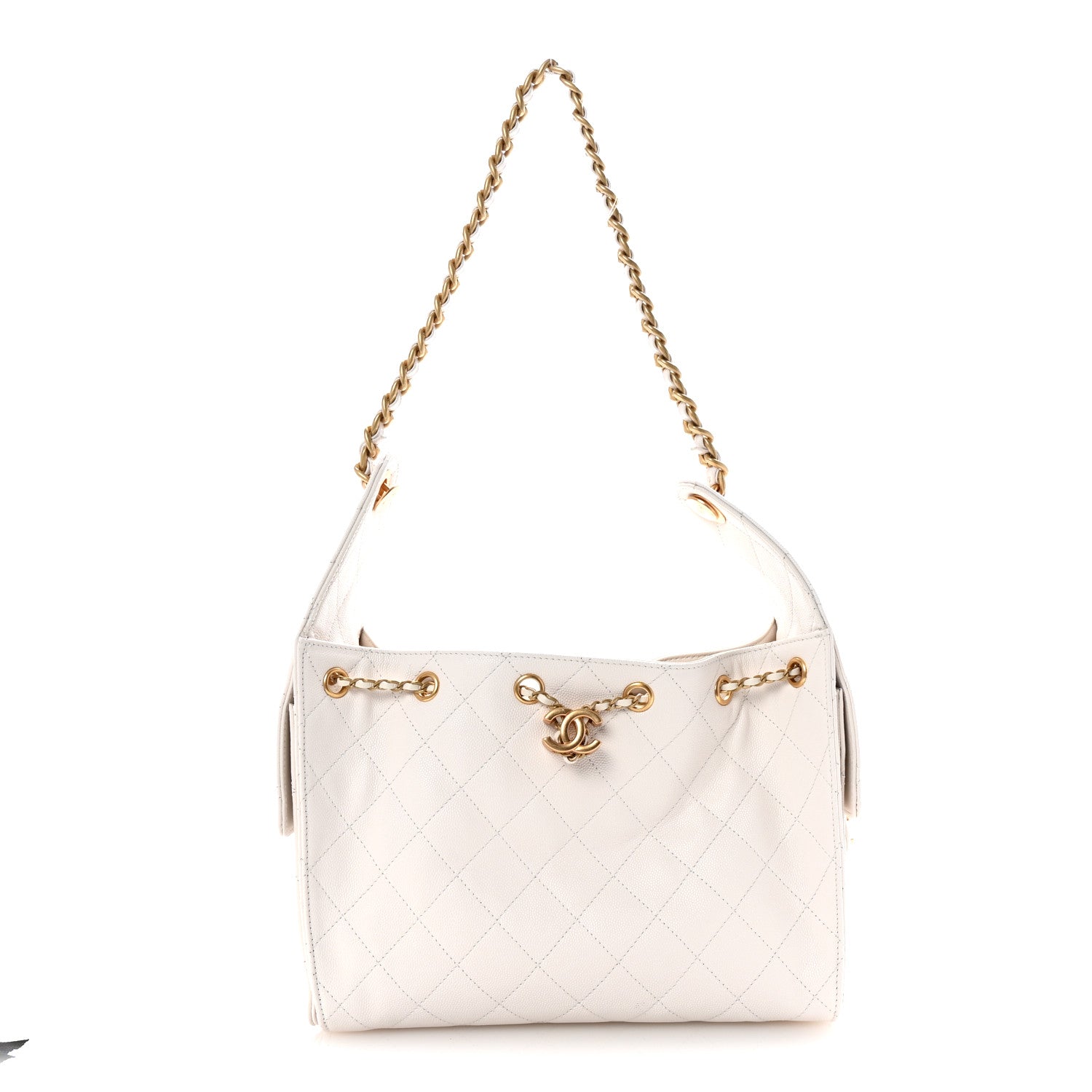 Chanel Caviar Quilted Small Chanel 25 Handbag White 1 of 9