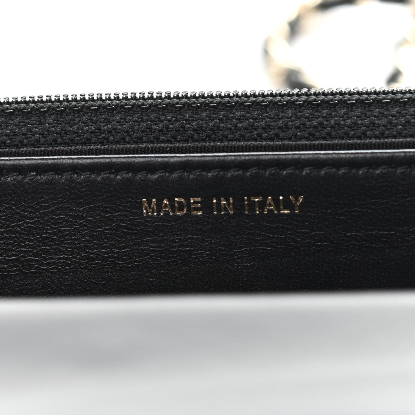 Iridescent Lambskin Quilted Pearl Wallet On Chain WOC Black