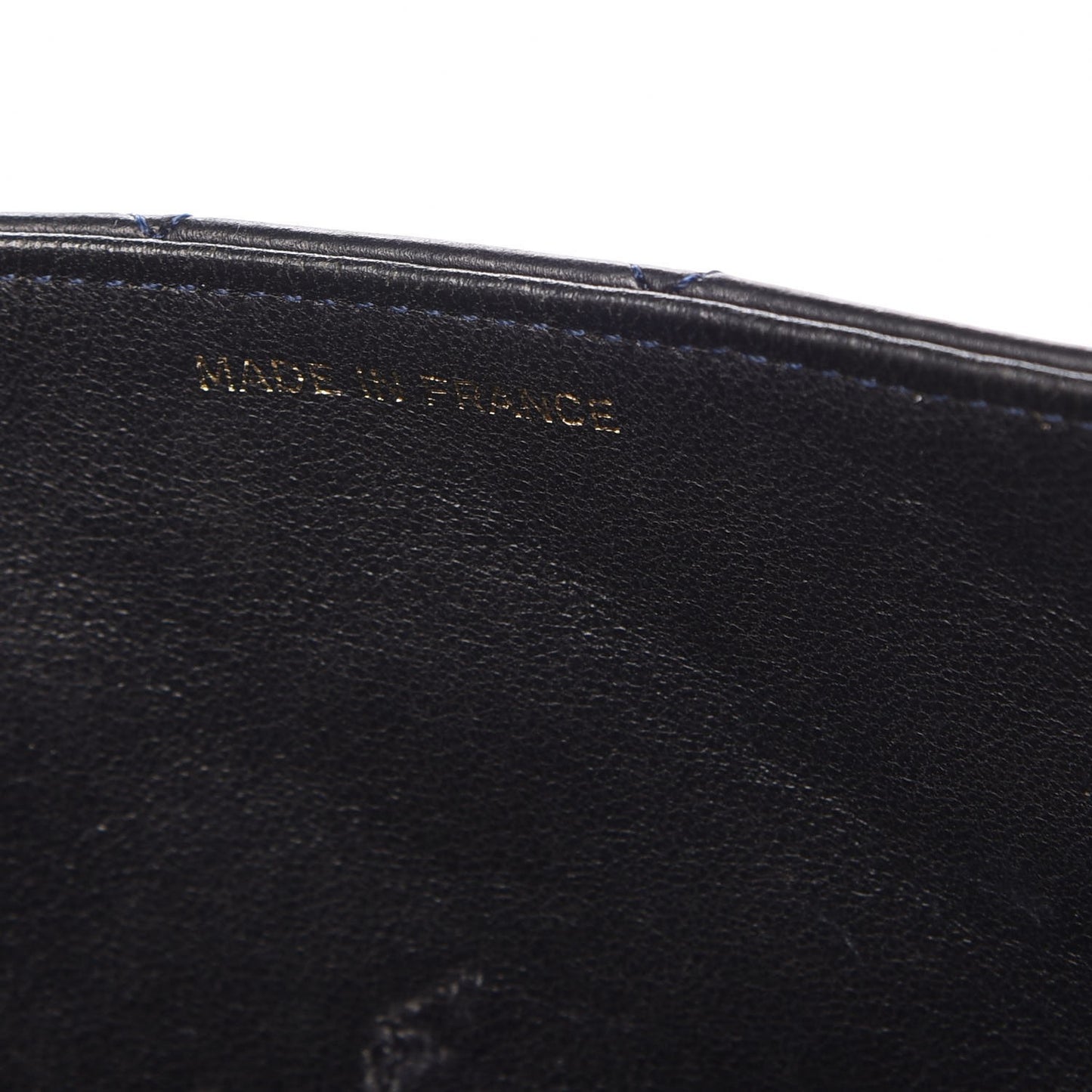 Lambskin Quilted Small Single Flap Navy Blue