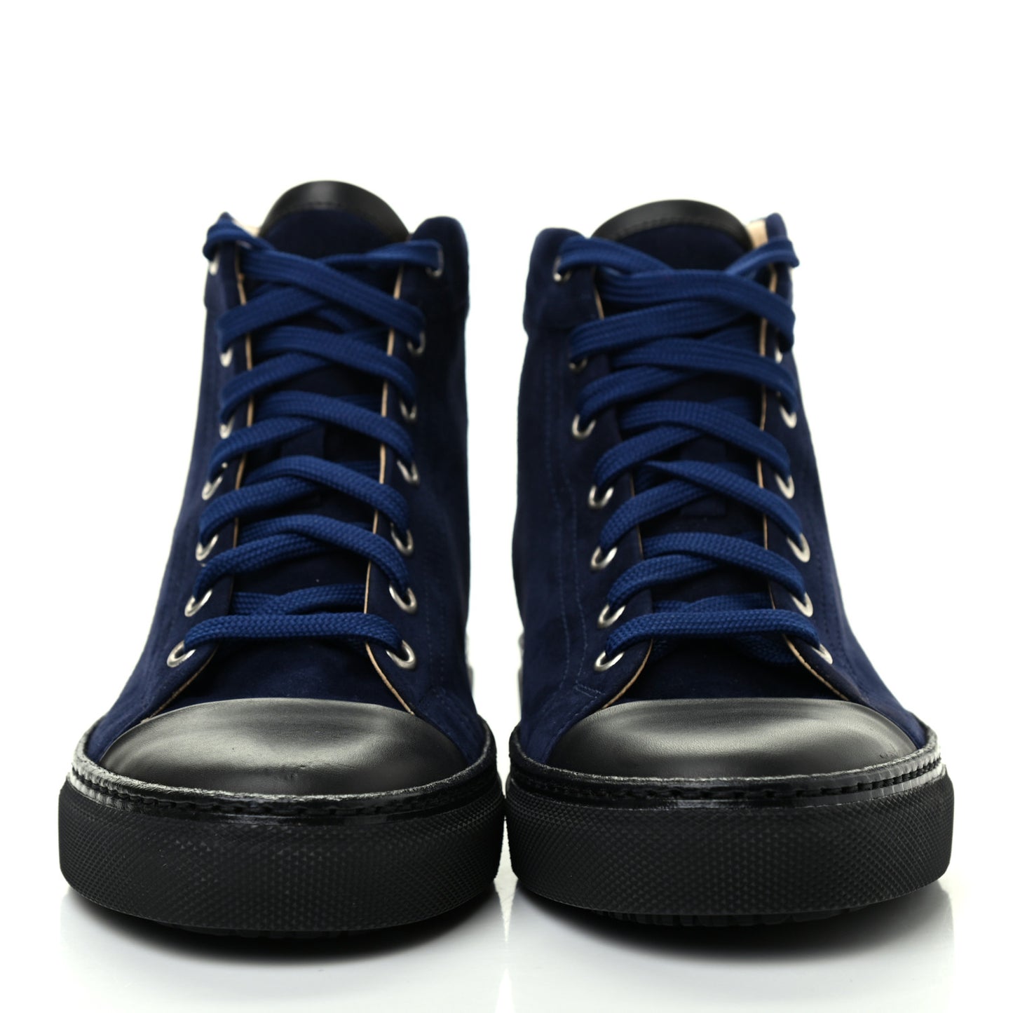 Suede Shearling Womens Jimmy High Top Sneakers 36 Navy Blue
