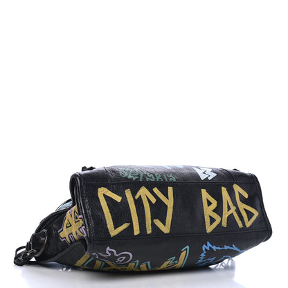 Balenciaga Agneau Graffiti All Over Classic Hardware S City Black Multicolor 3 of 4