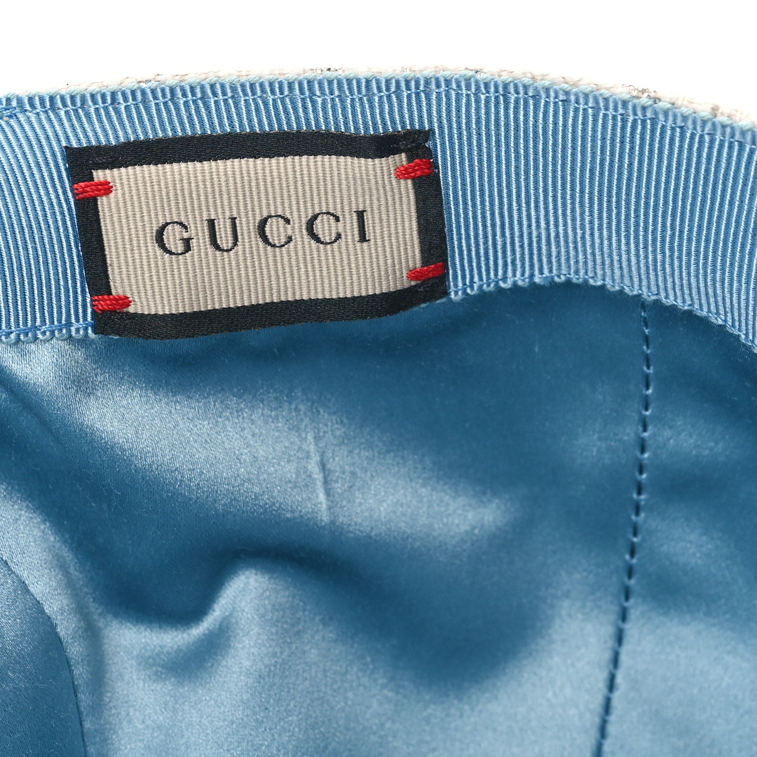 Gucci Canvas Lame GG Monogram Rush Baseball Hat M Gardenia Silver 8 of 8