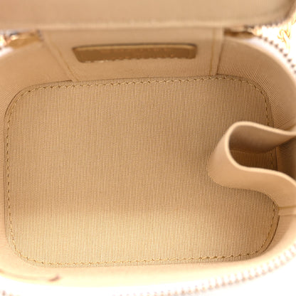 Chanel Lambskin Quilted Pearl Crush Mini Vanity Case With Chain White 5 of 10