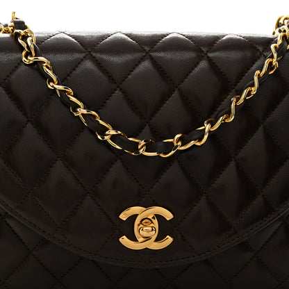 Chanel Lambskin Quilted Round Flap Brown 9 of 10