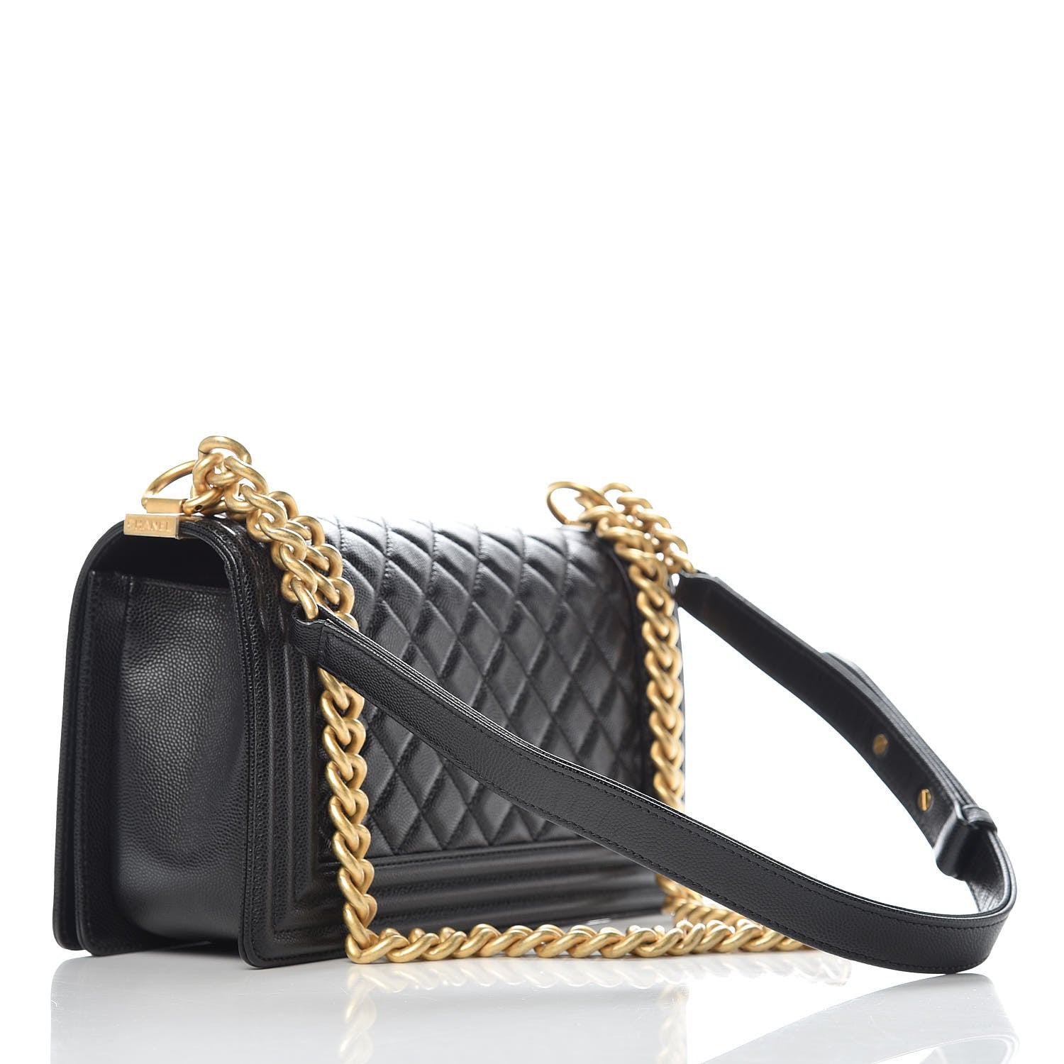 Chanel Caviar Quilted Medium Boy Flap Black 3 of 10