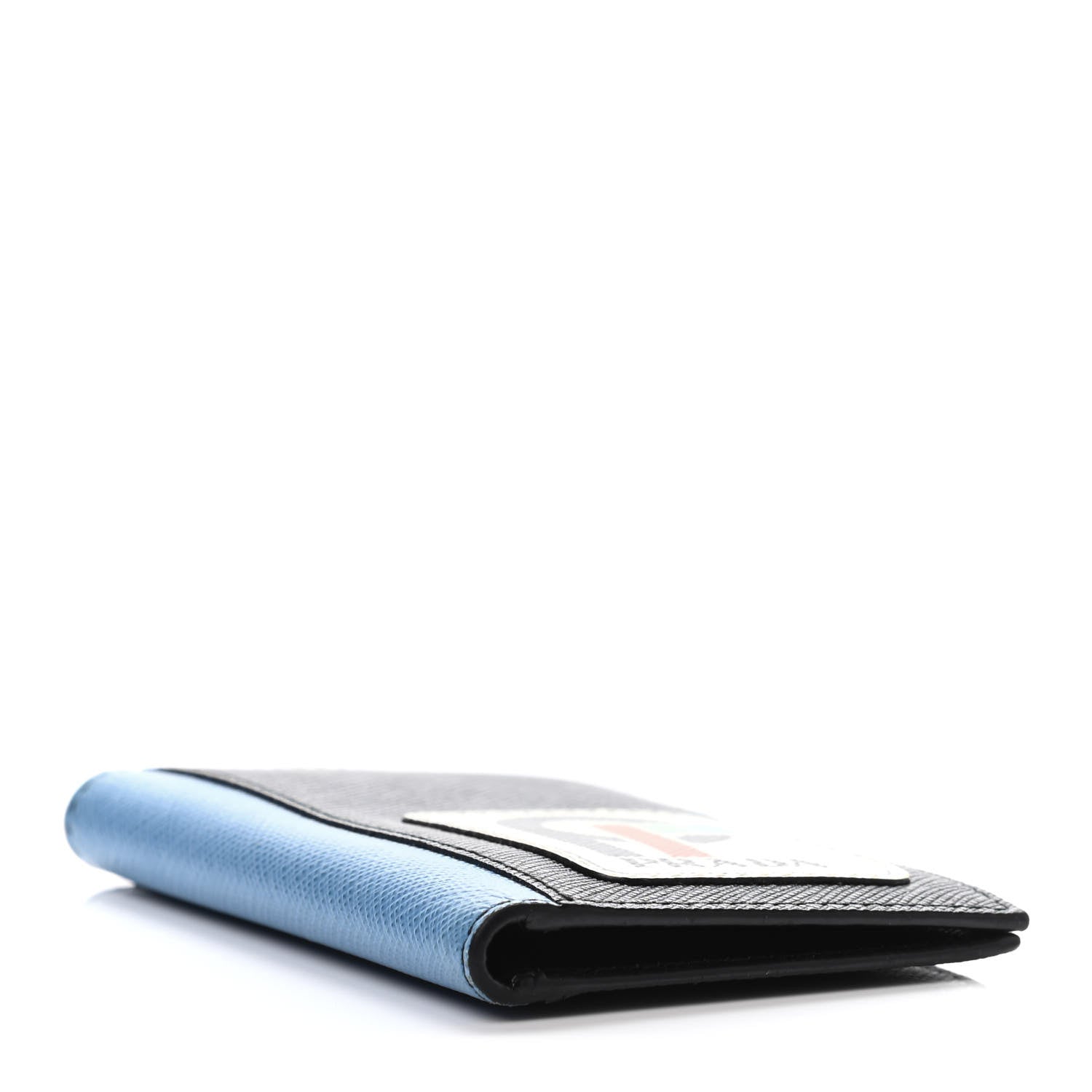 Prada Saffiano Racing Logo Bi-Fold Card Holder Black 3 of 4