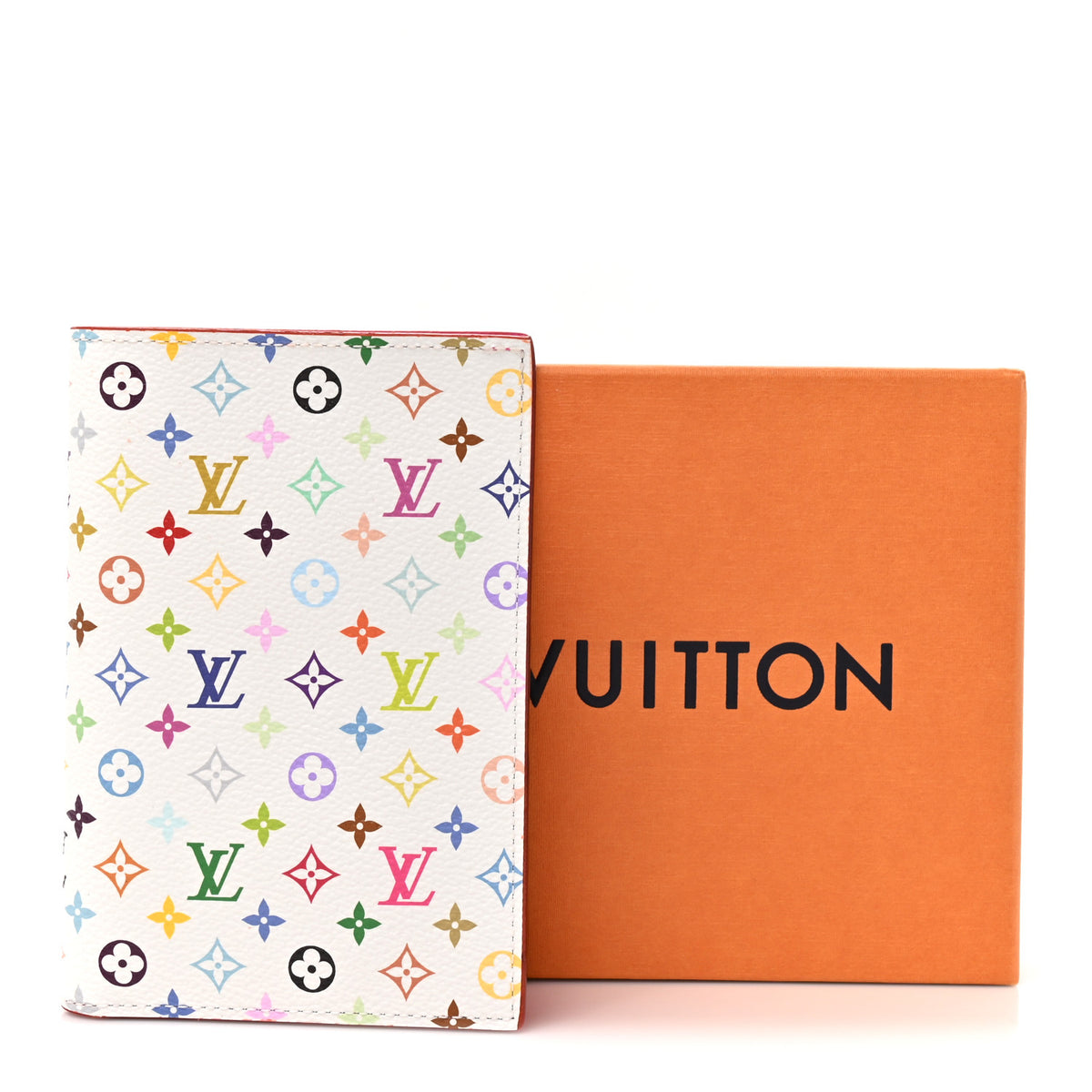 LV X TM Monogram Multicolor Passport Cover White