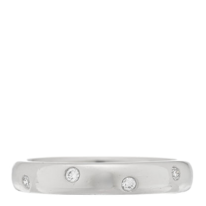 Tiffany Platinum Diamond 4mm Etoile Band Ring 61 9.5 1 of 4