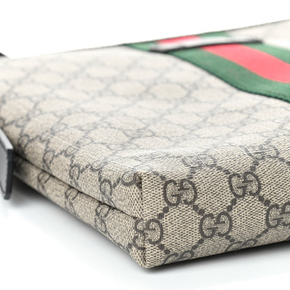 Gucci GG Supreme Monogram Web Messenger Bag Black 6 of 9