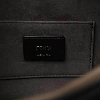 Fendi Vitello Century Velvet F is Fendi FF Multicolor Bi-Color Camera Case Fango Black Multicolor 6 of 12