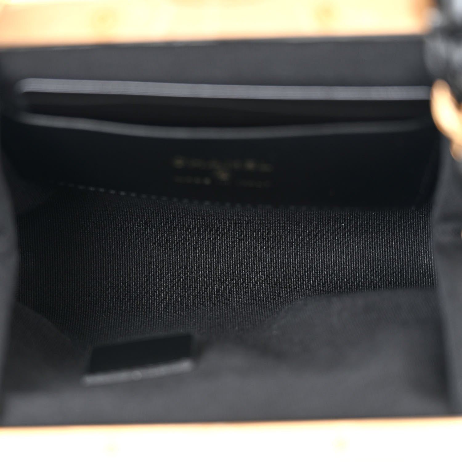 Chanel Patent Crumpled Lambskin Quilted Maxi Bow Clutch With Chain Black 5 of 11