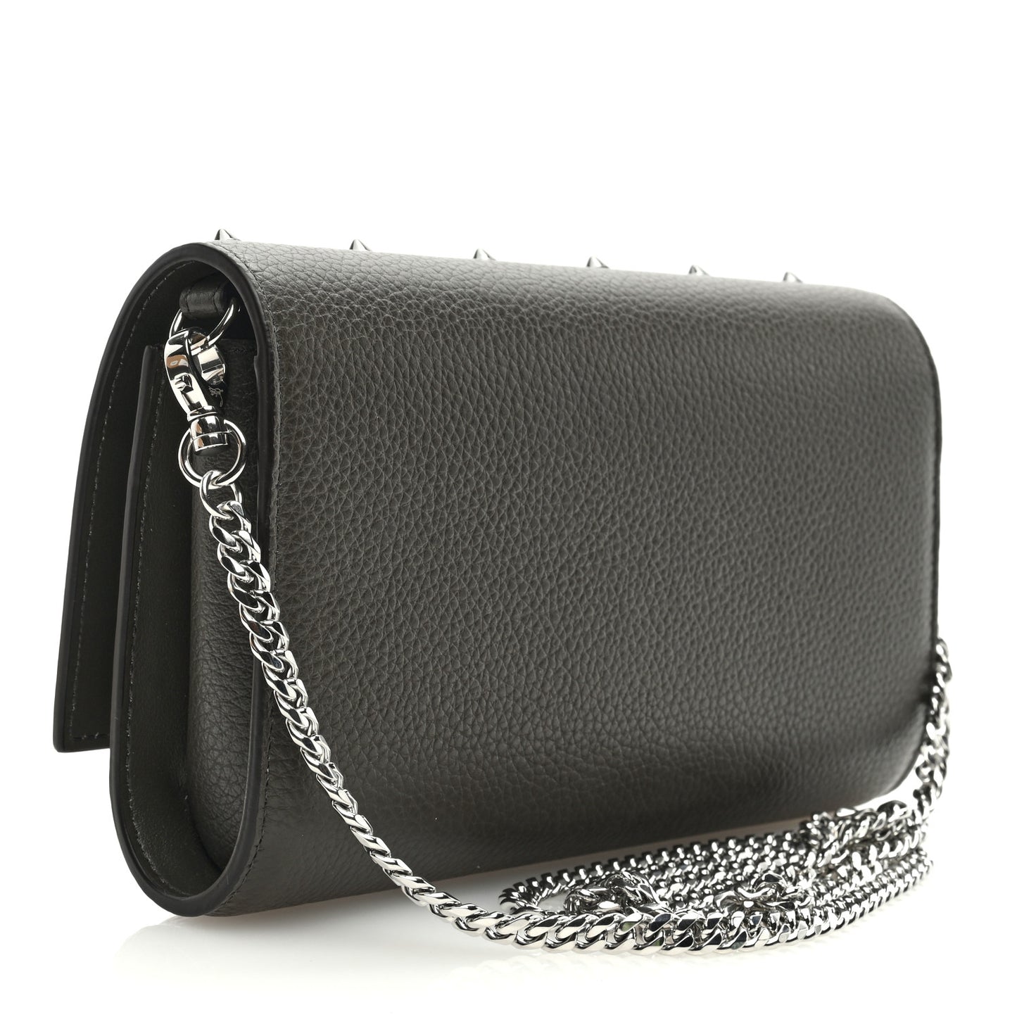Calfskin Spikes Loubinthesky Paloma Clutch Rocket