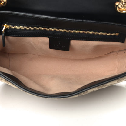 Gucci Monogram Matelasse Diagonal Small GG Marmont Shoulder Bag Beige Black 4 of 4