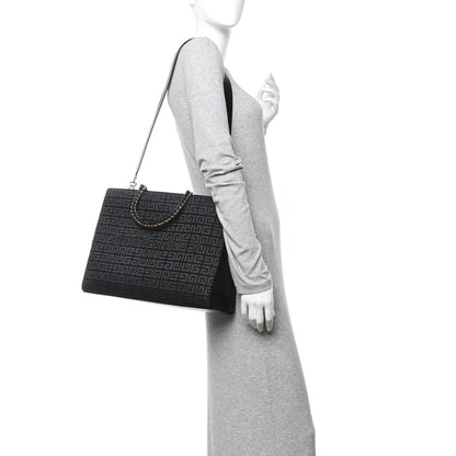 Givenchy Canvas Jacquard 4G Medium Chain Tote Black 2 of 9