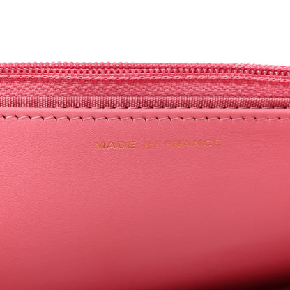 Chanel Caviar Quilted Boy Wallet On Chain WOC Pink 7 of 12