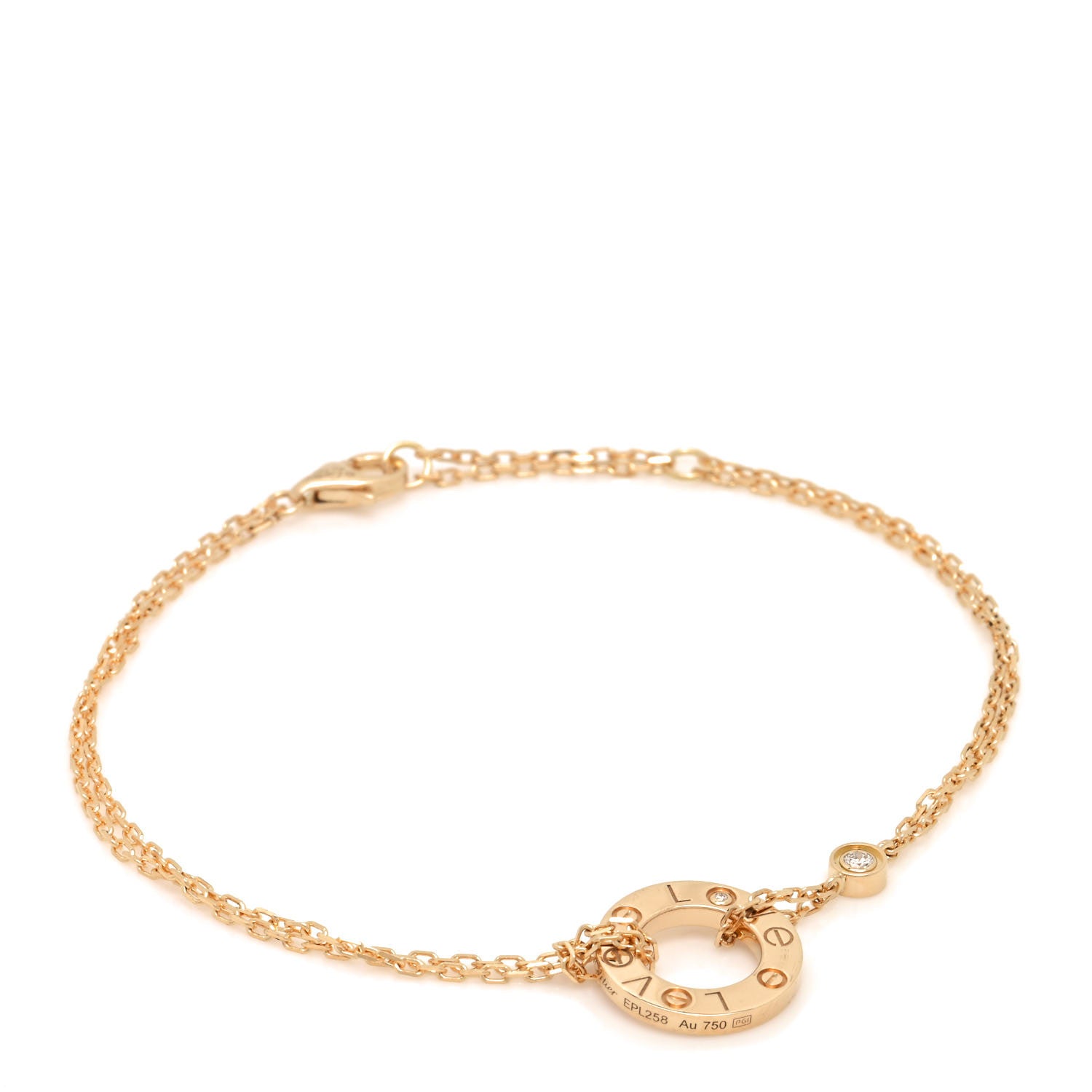 Cartier 18K Yellow Gold Diamond LOVE Bracelet 1 of 6