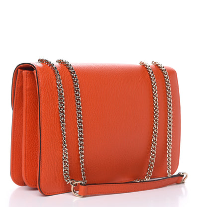 Gucci Dollar Calfskin Interlocking G Shoulder Bag Sun Orange 3 of 9