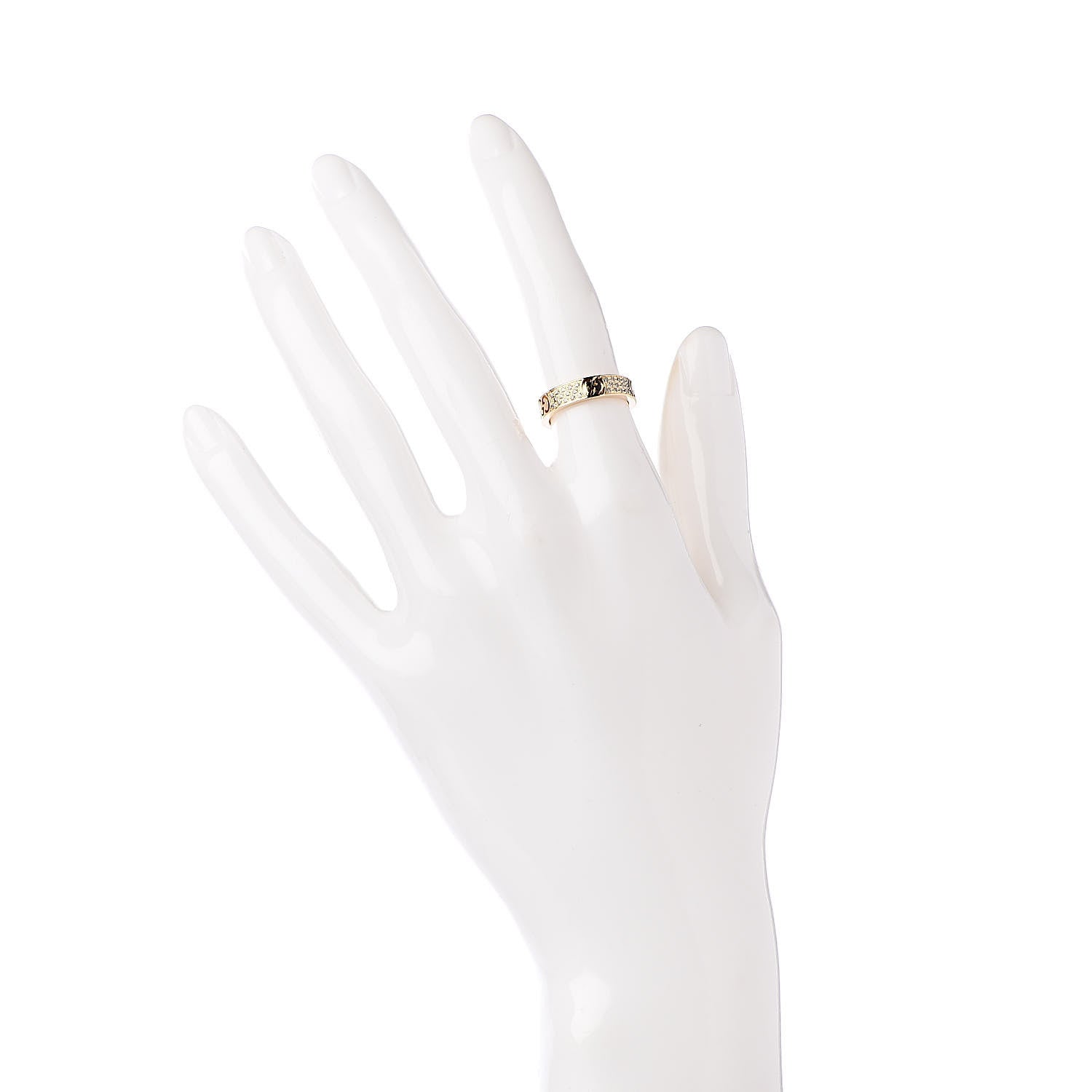 Gucci 18K Yellow Gold Diamond Icon Stardust Thin Band Ring 47 4.25 2 of 5