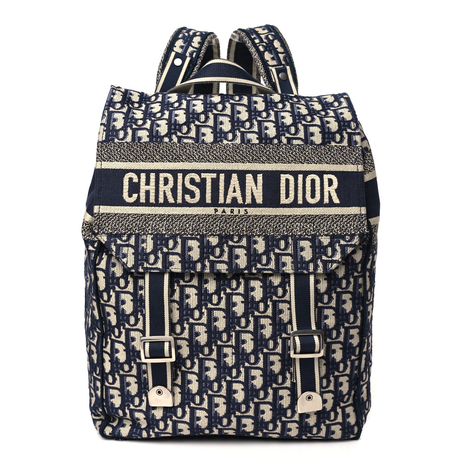 Christian Dior Oblique Backpack Blue White Blue White 1 of 12