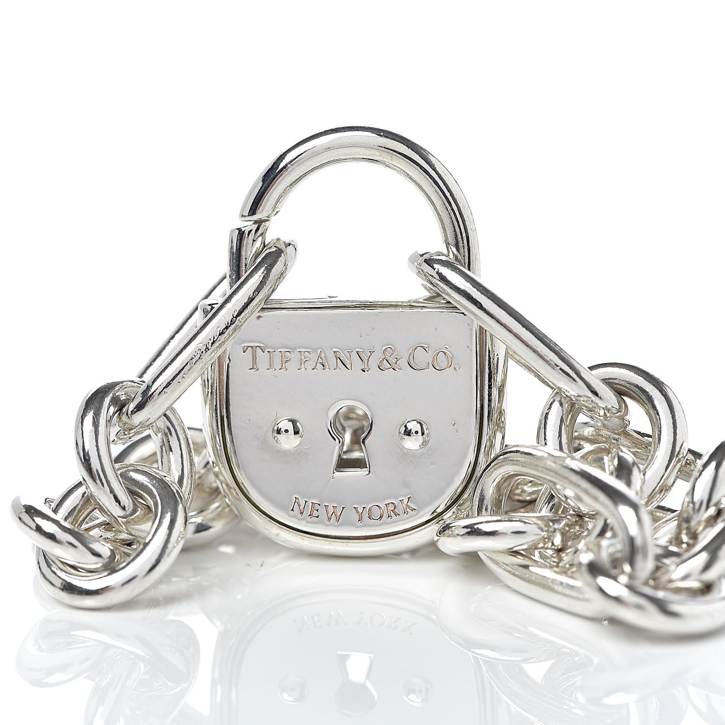 Sterling Silver Lock Charm Bracelet