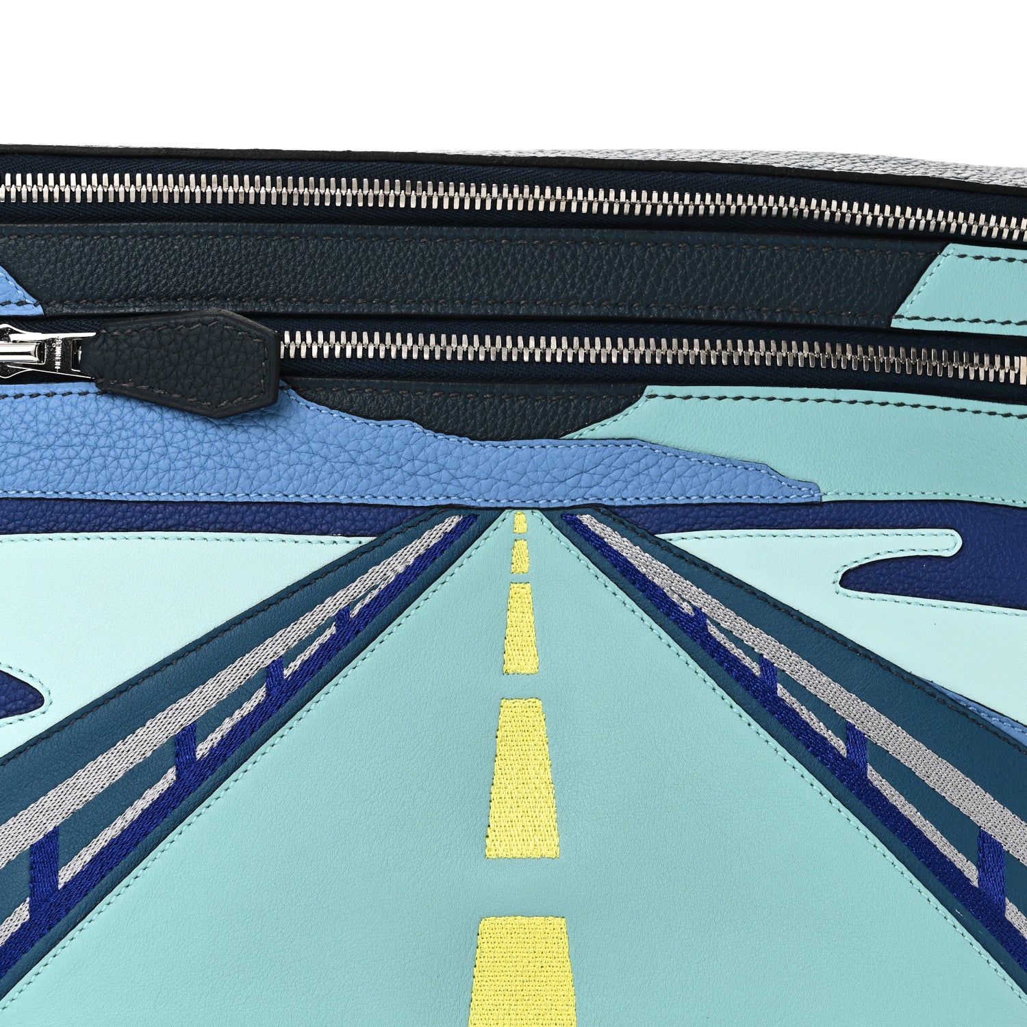 Hermes Togo Swift Endless Road Cityslide Belt Bag Bleu de Prusse 7 of 10