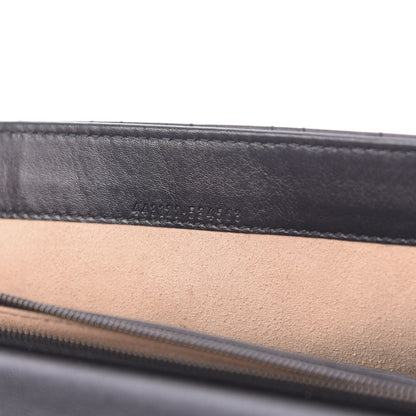 Gucci Calfskin Matelasse Mini Pearly GG Marmont Chain Wallet Black 7 of 11