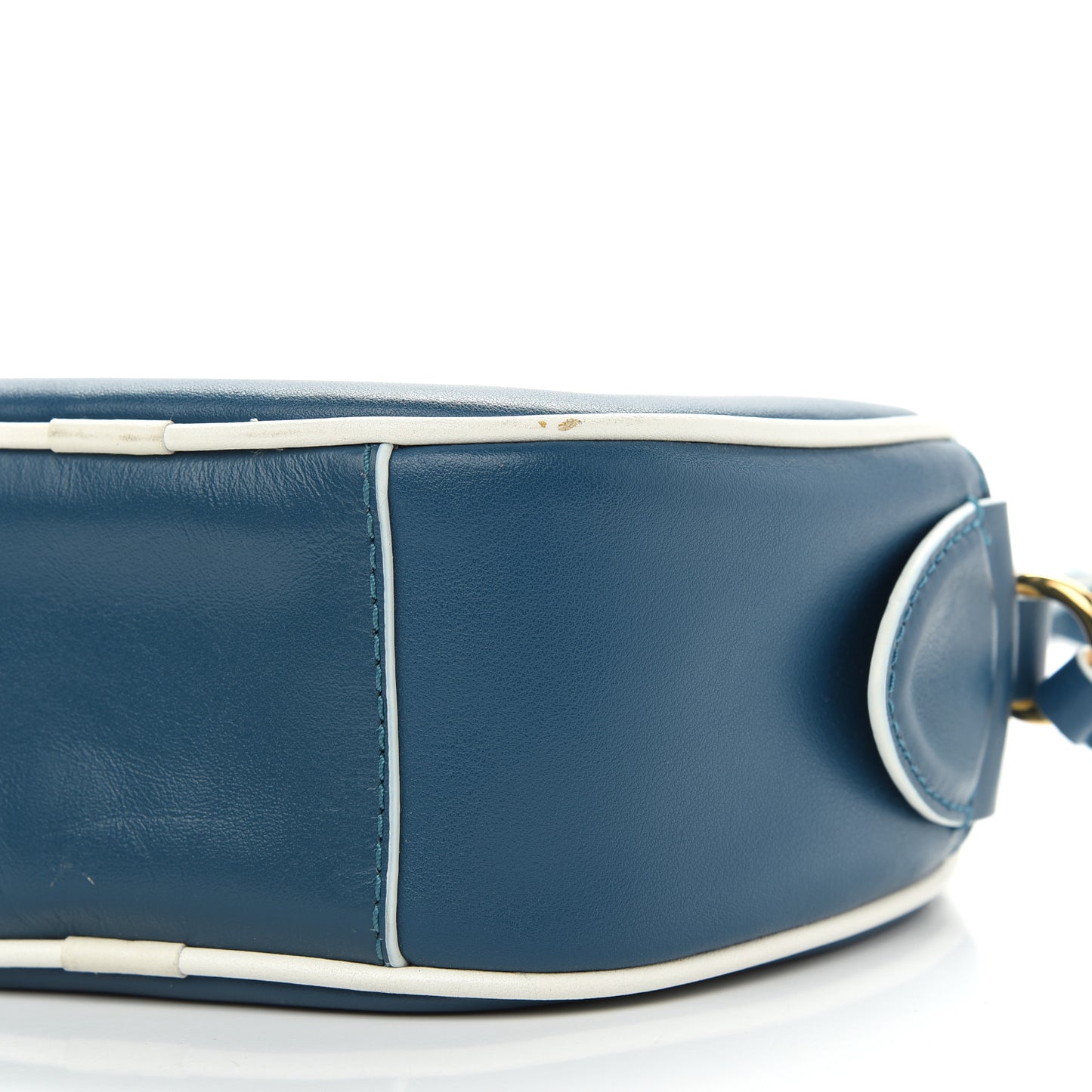 Calfskin Voyager Circle Crossbody Deep Teal