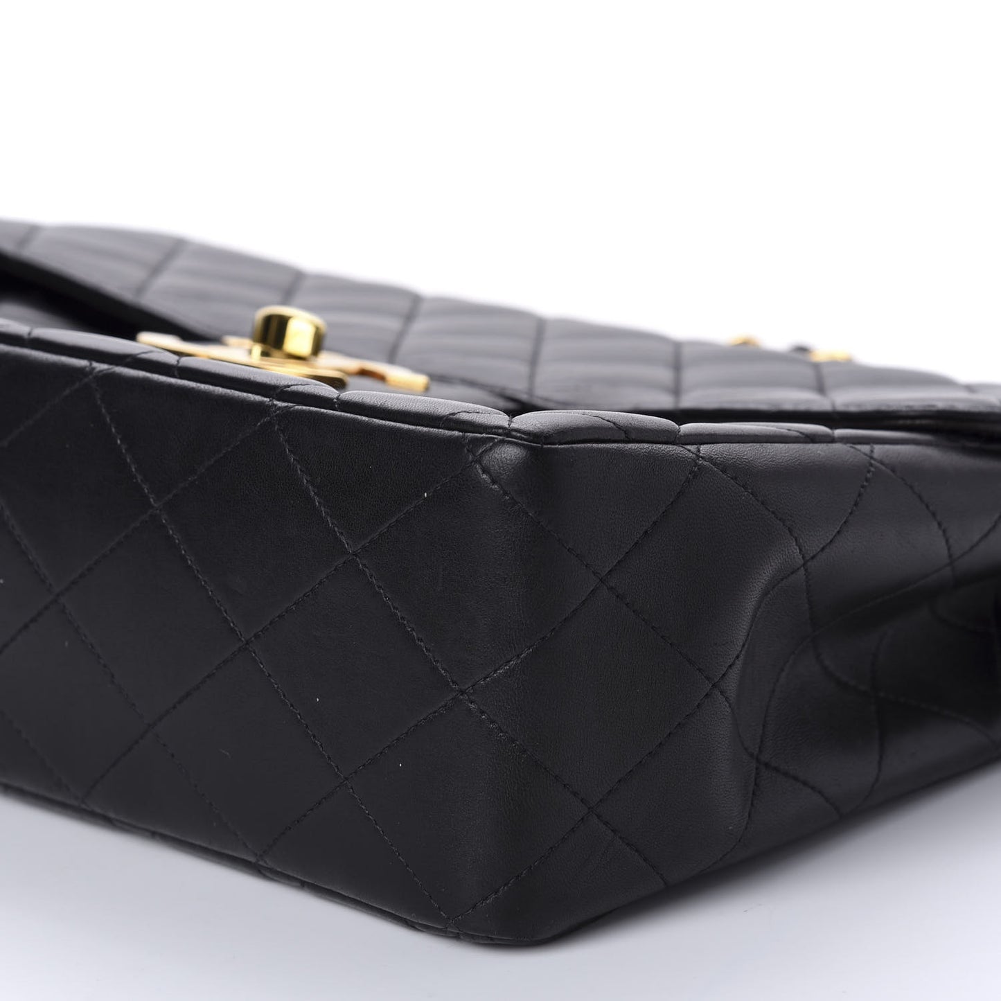 Lambskin Quilted XL Jumbo Single Flap Black