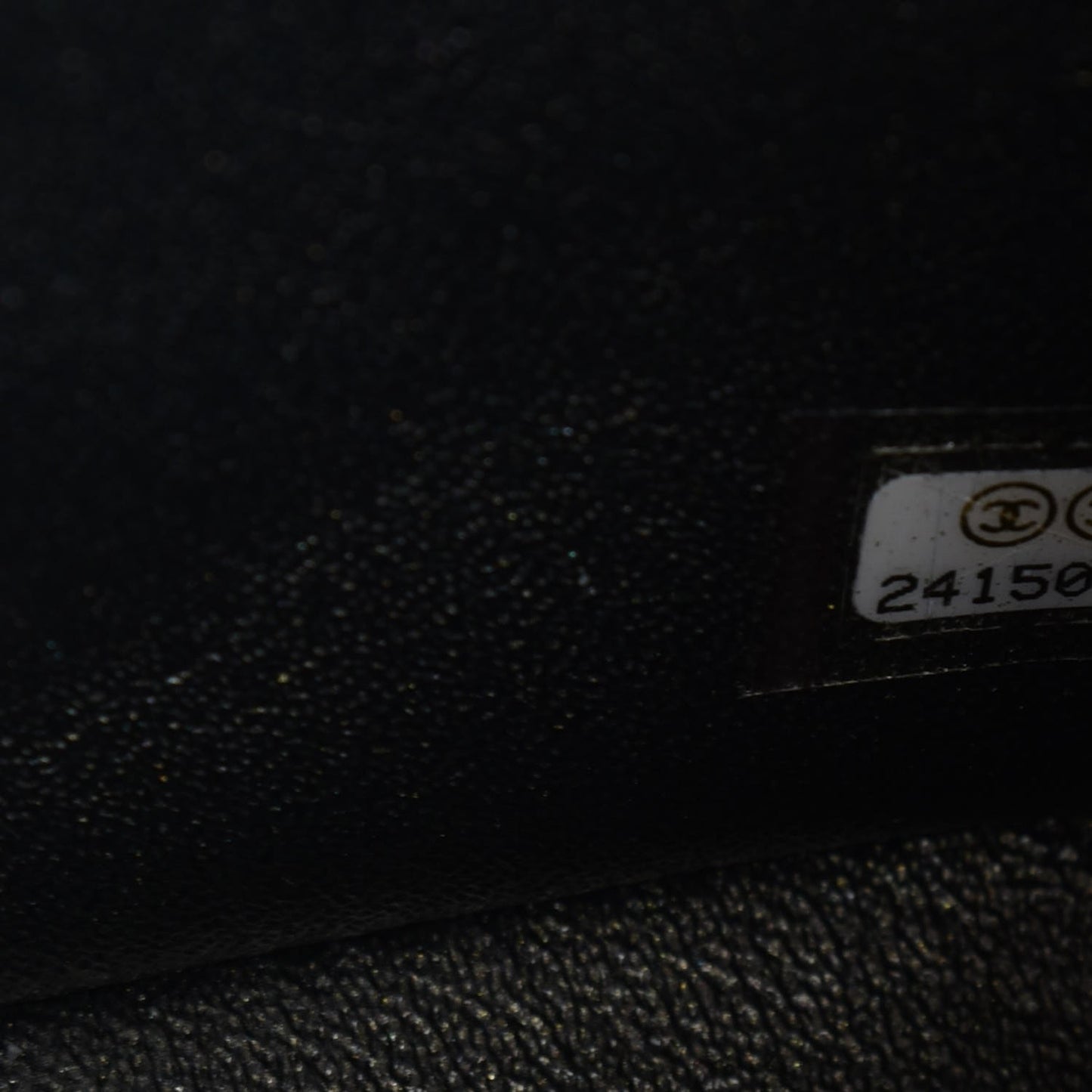 Metallic Caviar Quilted Mini Square Flap Dark Charcoal