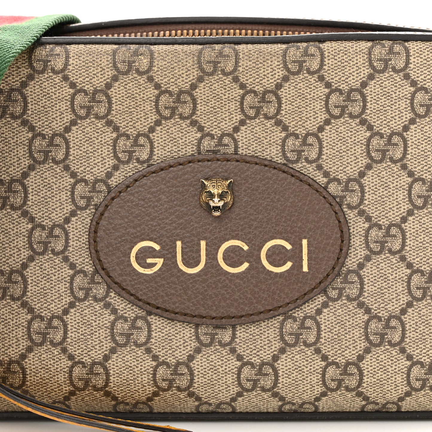 GG Supreme Monogram Web Neo Vintage Shoulder Bag Beige New Acero Crop