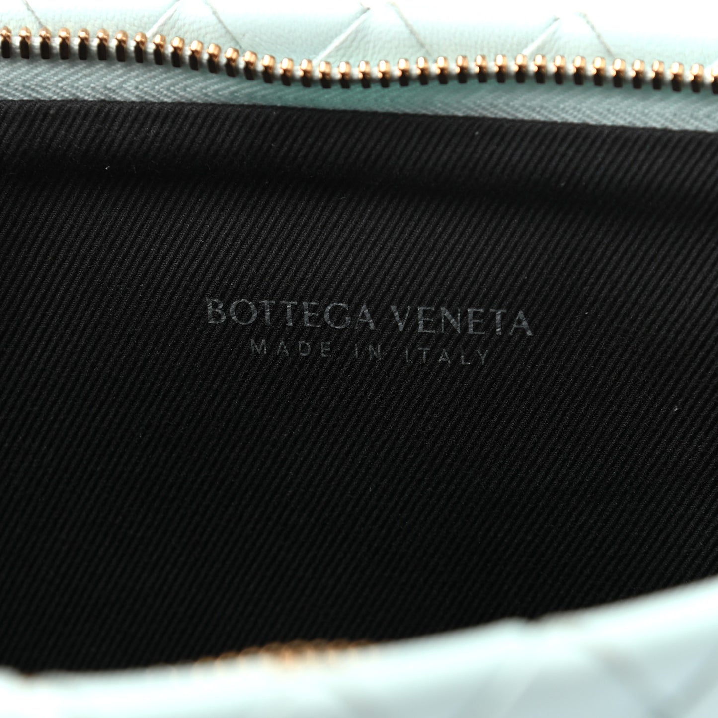 Nappa Intrecciato Large Flat Zip Pouch Spearmint