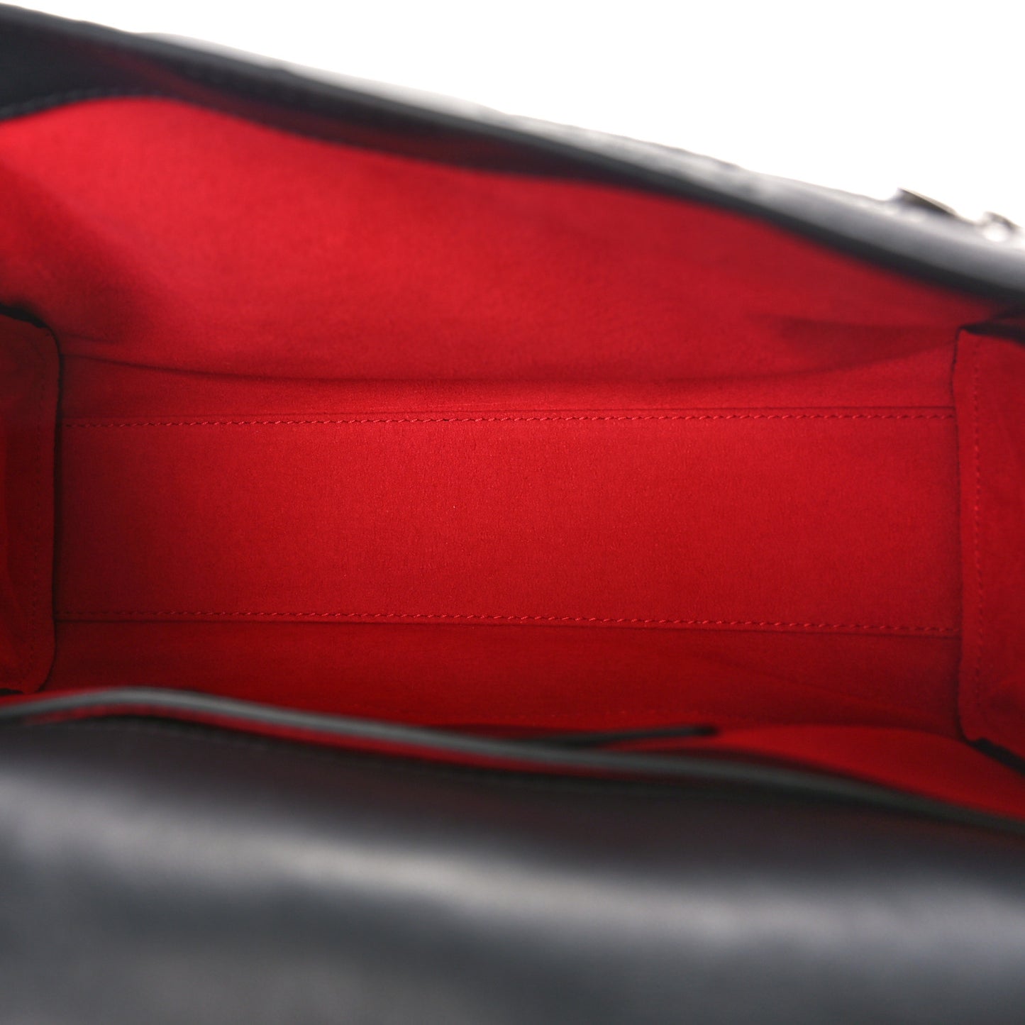 Lambskin Floral Stitched The Story Shoulder Bag Black