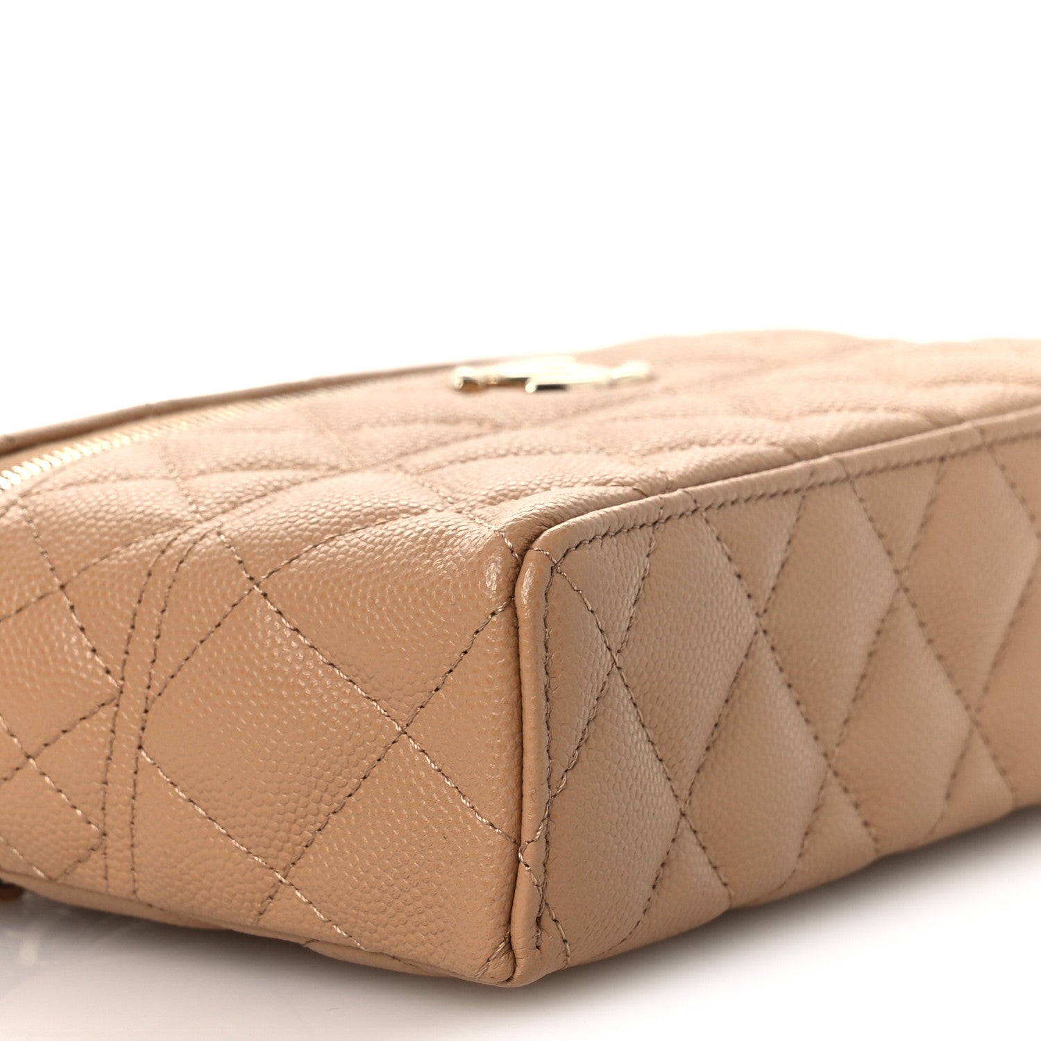 Chanel Caviar Quilted Trendy Handle Slim Vanity Beige 9 of 11