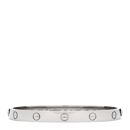 Cartier 18K White Gold LOVE Bracelet 18 1 of 3