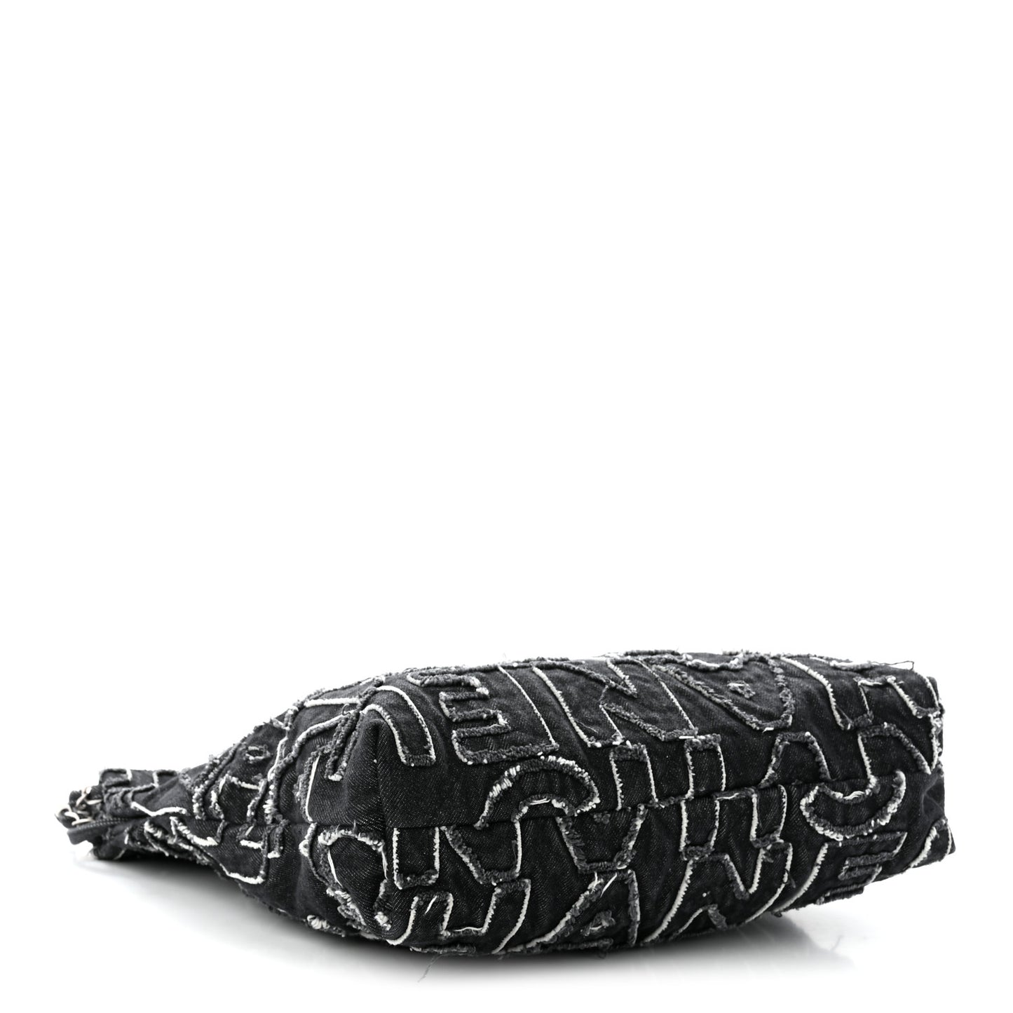 Denim Patchwork Quilted Small Chanel 22 Black