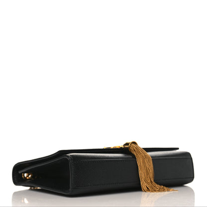 Saint Laurent Grain De Poudre Small Classic Monogram Kate Tassel Satchel Black 4 of 13