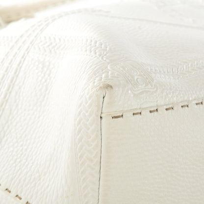 Fendi Calfskin Romano Selleria Large Villa Borghese Tote Bianco 12 of 12