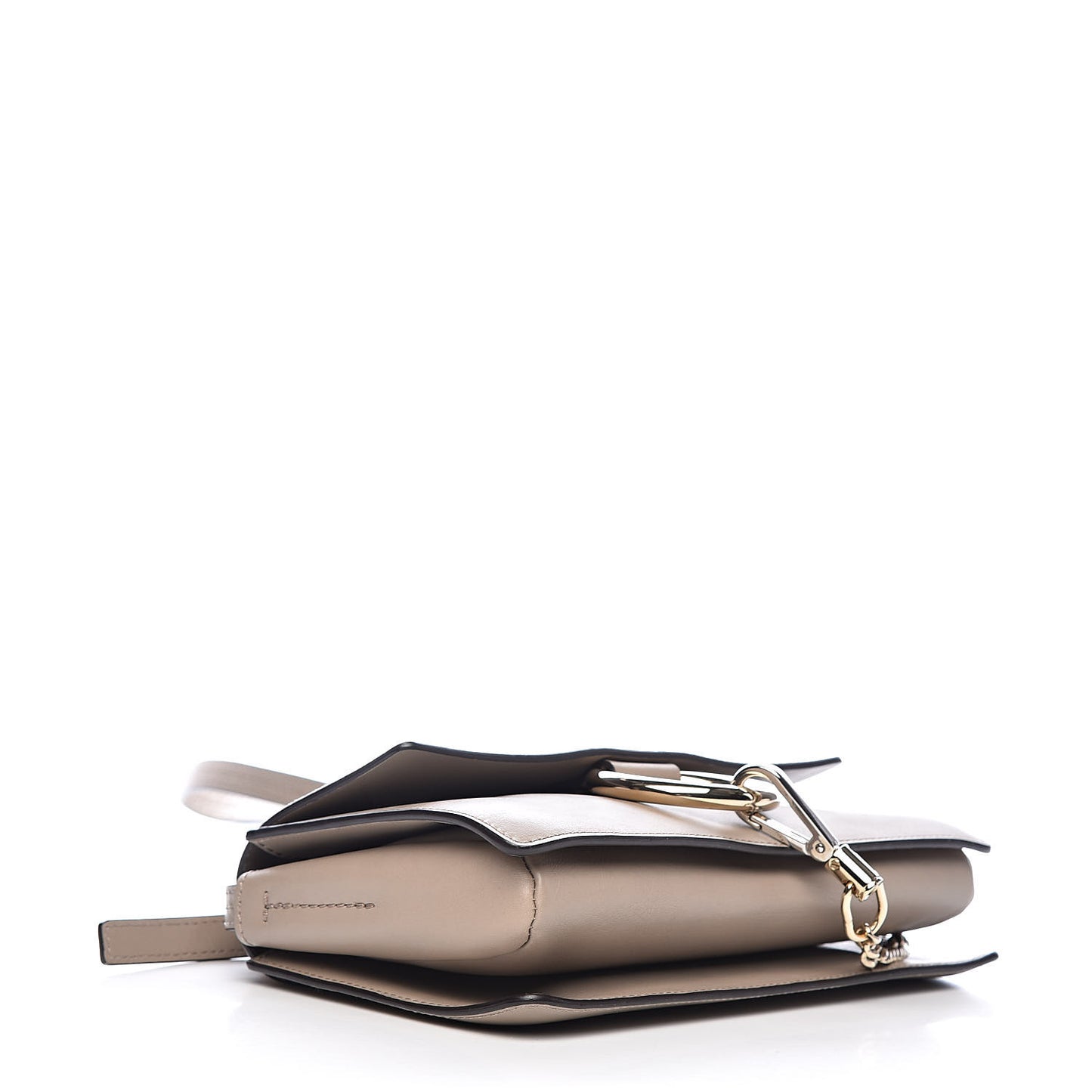 Suede Calfskin Small Faye Shoulder Bag Motty Grey