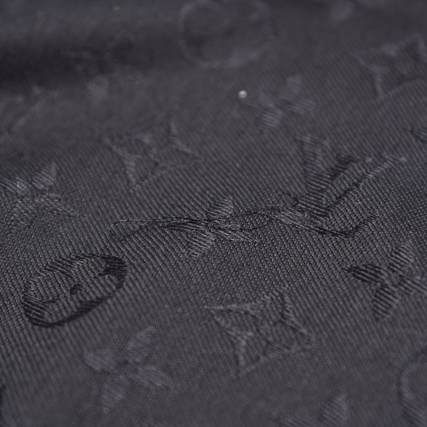 Louis Vuitton Wool Silk Monogram Shawl Black 11 of 17