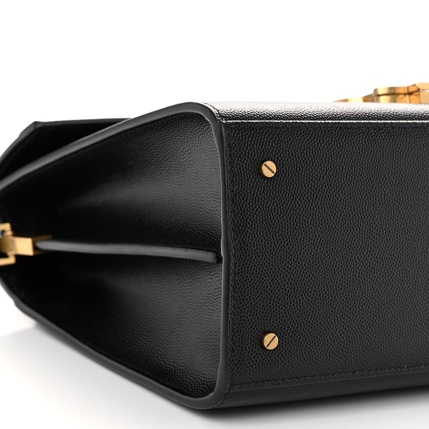 Saint Laurent Grain de Poudre Medium Classic Monogram Cassandra Top Handle Black 8 of 10