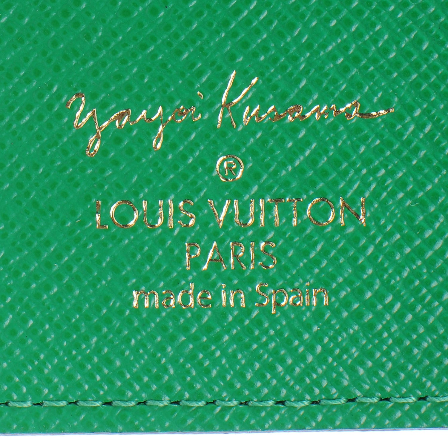 Louis Vuitton Monogram Kusama Town Small Ring Agenda Green 7 of 8